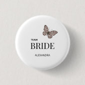 Team Bride Personalized Wedding Design Button (Vorderseite)