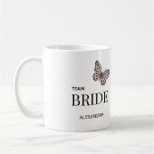 Team Bride Personalized Wedding Design Kaffeetasse (Links)