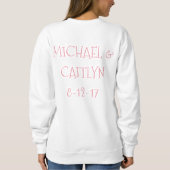 TEAM BRIDE Pink Champagne Diamond Ring Sweatshirt (Rückseite)
