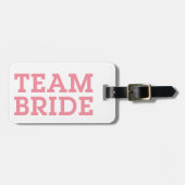 Team Bride Pink Gepäckanhänger (Vorderseite horizontal)