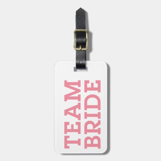 Team Bride Pink Gepäckanhänger (Vorderseite vertikal)