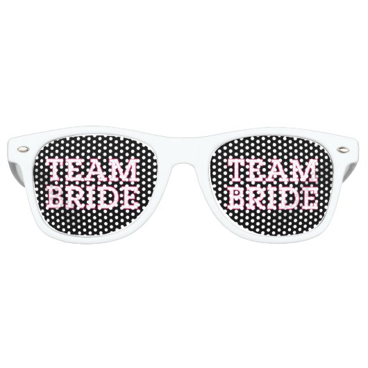 Team Bride Pink Kontur Black Sonnenbrille (Vorderseite)