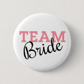 Team Bride Pink Script Button (Vorderseite)