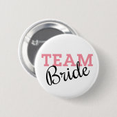 Team Bride Pink Script Button (Vorne & Hinten)