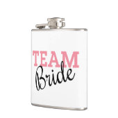 Team Bride Pink Script Flachmann (Links)