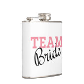 Team Bride Pink Script Flachmann (Rechts)