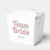 Team Bride Pink Shadow Geschenkschachtel (Rückseite)