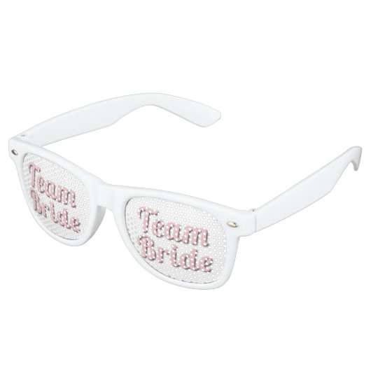 Team Bride Pink Shadow Partybrille (Schrägansicht)