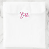 Team Bride Pink Sparkling Runder Aufkleber (Tasche)
