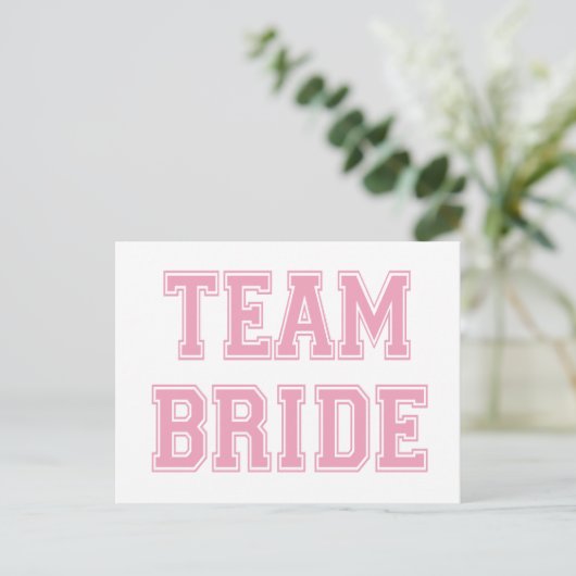 Team Bride Postkarte (Stehend Vorderseite)
