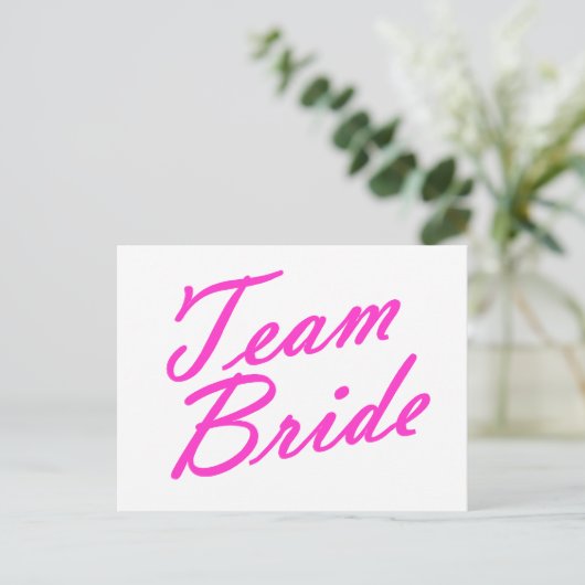 Team Bride Postkarte (Stehend Vorderseite)