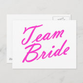 Team Bride Postkarte (Vorne/Hinten)