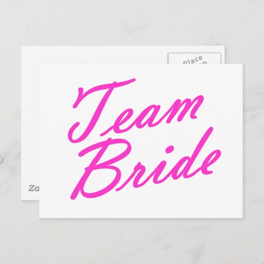Team Bride Postkarte (Vorne/Hinten)