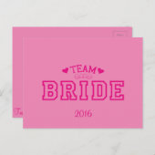 Team Bride Postkarte (Vorne/Hinten)