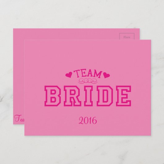 Team Bride Postkarte (Vorne/Hinten)
