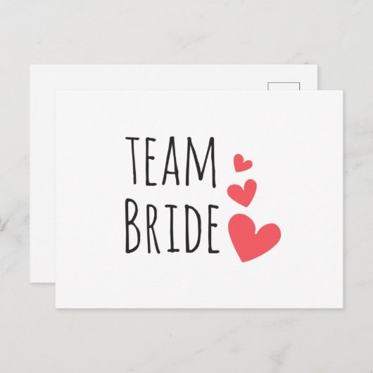 Team Bride Postkarte (Vorne/Hinten)