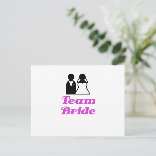 Team Bride Postkarte (Stehend Vorderseite)