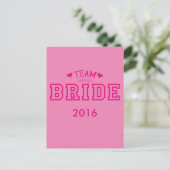 Team Bride Postkarte (Stehend Vorderseite)