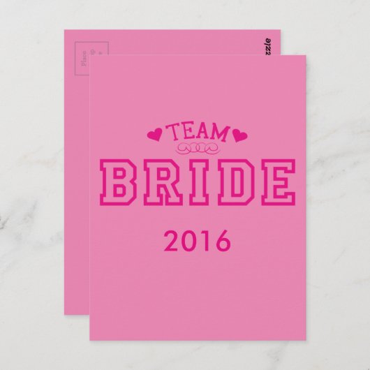 Team Bride Postkarte (Vorne/Hinten)