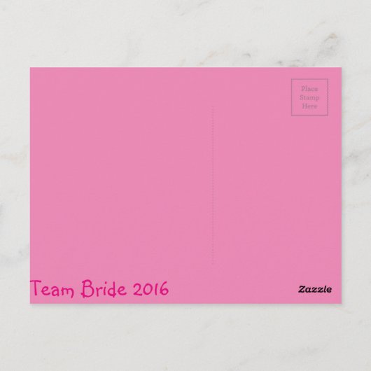 Team Bride Postkarte (Rückseite)