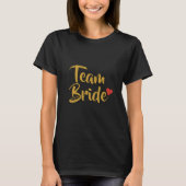 Team Bride Red Heart T-Shirt (Vorderseite)