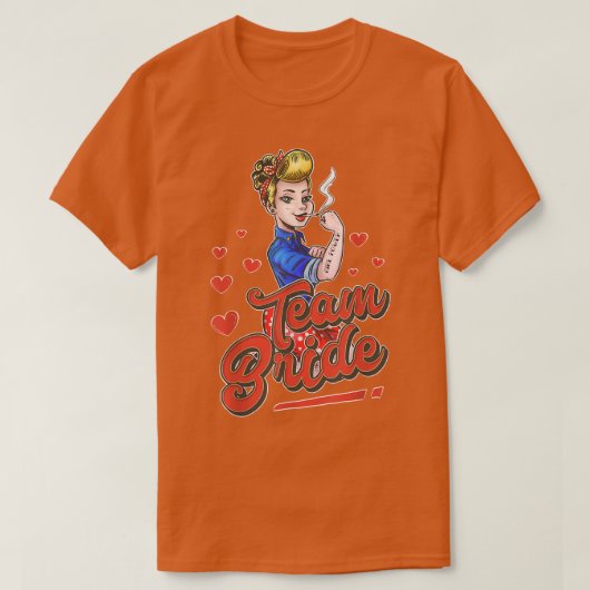 Team Bride Rock N' Roll Rockabilly Team Bride Vint T-Shirt (Design vorne)
