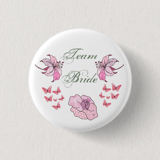 Team Bride, Rosa Button (Vorderseite)