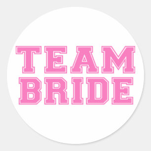 Team Bride (Rosa) Runder Aufkleber