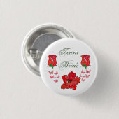 Team Bride, rot Button (Vorne & Hinten)