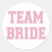 Team Bride Runder Aufkleber (Vorderseite)