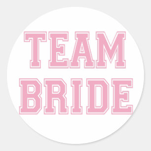 Team Bride Runder Aufkleber