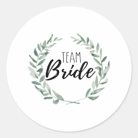 Team Bride Runder Aufkleber (Vorderseite)