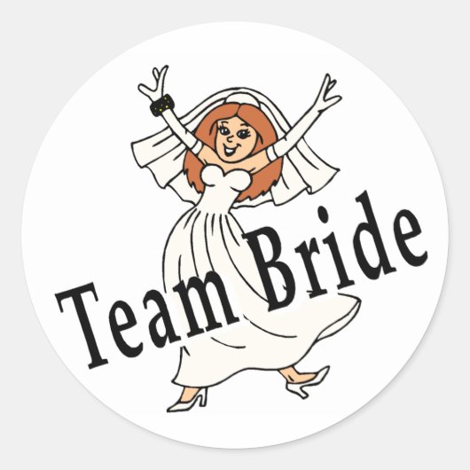 Team Bride Runder Aufkleber (Vorderseite)