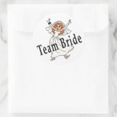 Team Bride Runder Aufkleber (Tasche)