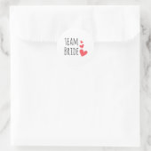 Team Bride Runder Aufkleber (Tasche)