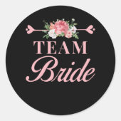 Team Bride Runder Aufkleber (Vorderseite)