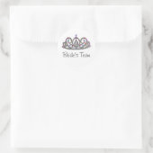 Team Bride Runder Aufkleber (Tasche)