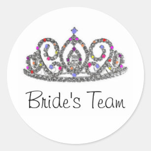 Team Bride Runder Aufkleber