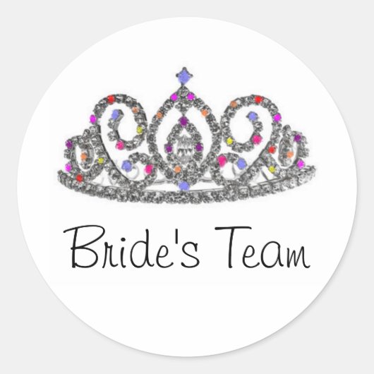 Team Bride Runder Aufkleber (Vorderseite)