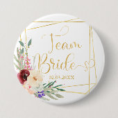 Team Bride! Schaltfläche "Modern Geometrik" Button (Vorderseite)