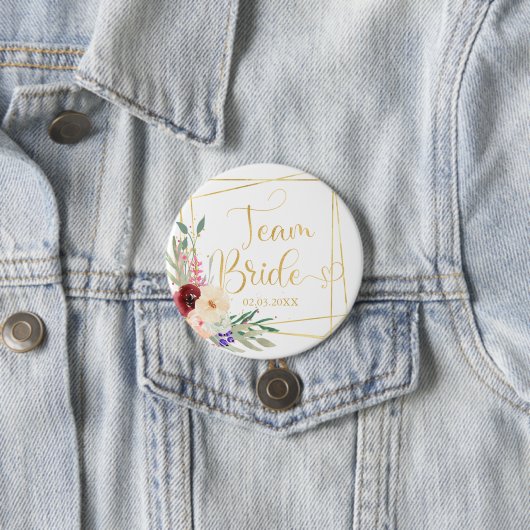 Team Bride! Schaltfläche "Modern Geometrik" Button (Beispiel)