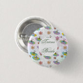 Team Bride, Schmetterlinge Button (Vorne & Hinten)