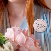 TEAM BRIDE Script Diamond Wedding Brautparty Button