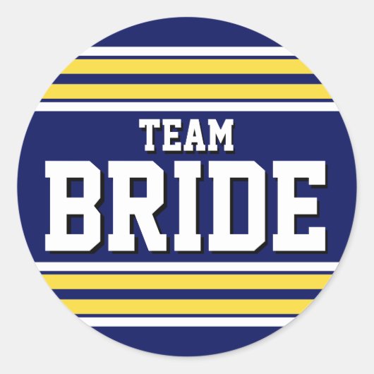 Team Bride Sports Jersey Runder Aufkleber (Vorderseite)