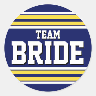 Team Bride Sports Jersey Runder Aufkleber