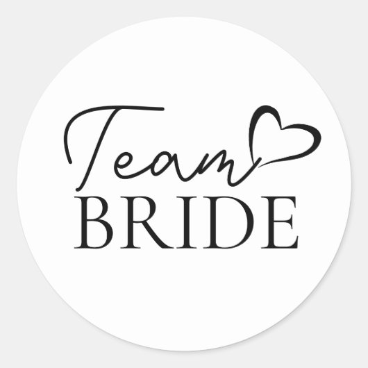 Team Bride Sticker - Spaß Junggeselinnen-Abschied (Vorderseite)