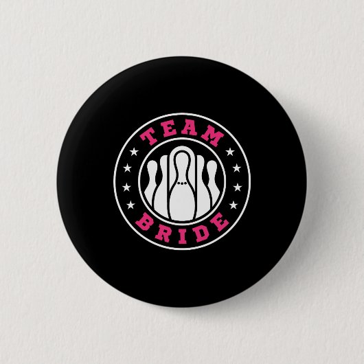 Team Bride Team Groom Bowling Bachelor Party Weddi Button (Vorderseite)