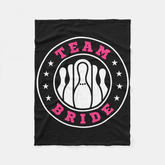 Team Bride Team Groom Bowling Bachelor Party Weddi Fleecedecke (Vorderseite)