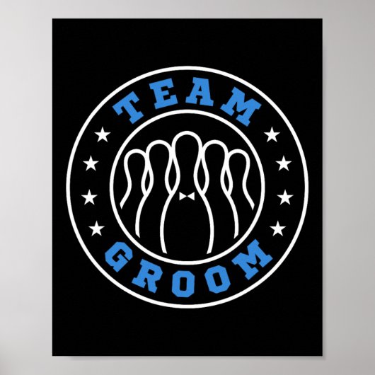 Team Bride Team Groom Bowling Bachelor Party Weddi Poster (Vorne)
