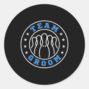 Team Bride Team Groom Bowling Bachelor Party Weddi Runder Aufkleber